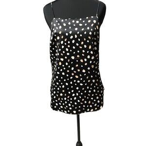 Ann Taylor Black and White Leopard Print Camisole